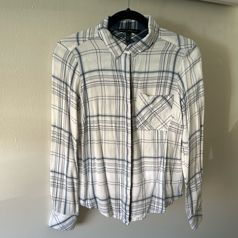 White House Black Market plaid top